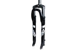 Вилка GRINZ ES 225-2 27,5"*1,1\8" безрезьбовая, пружинная, стальная, черная\белая, 2,55 кг Вилка GRINZ ES 225-2 27,5"*1,1\8" безрезьбовая, пружинная, стальная, черная\белая, 2,55 кг