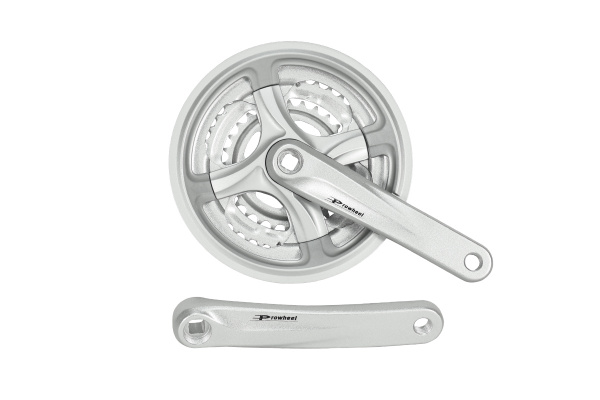 Система PROWHEEL TY-CM99*175mm,(48/38/28)AL-6061-T6,CHAINLINE:48.5,под квадрат 124.5,серебристый