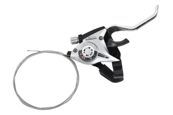 Шифтер/ручка тормоза SHIMANO ST-EF51-8R,правая,8-пер.,трос 2050мм,серебристый  ASTEF51R8AS